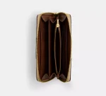 Cartera larga con cremallera en lona distintiva y rayas - Imagen 2